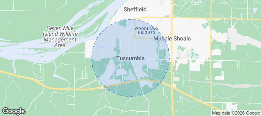 Tuscumbia Airbnb map